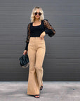 Leonara - Dames High-Waist Flared Broek – Stijlvol en Elegant
