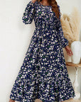 Flora™ | Romantische Maxi Jurk met Bloemenprint & Bisschopsmouwen