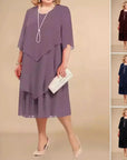 Ellen™ | Elegante Chiffon Jurk