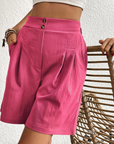 Jill - Vrouwelijke Geplooide Shorts - Stijlvol en Modern