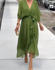 Lori™ - Tijdloze Wrap Midi Jurk