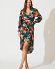 Rosemarie™ Midi Jurk Emerald Abstract