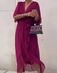 Lori™ - Tijdloze Wrap Midi Jurk