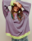 Amelie - Gestreept Dames Sweatshirt - Elegantie en Comfort