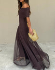 Jayla Asymmetrische Mesh Jurk