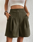 Jill - Vrouwelijke Geplooide Shorts - Stijlvol en Modern