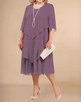 Ellen™ | Elegante Chiffon Jurk