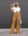 Leonara - Dames High-Waist Flared Broek – Stijlvol en Elegant