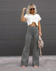 Leonara - Dames High-Waist Flared Broek – Stijlvol en Elegant