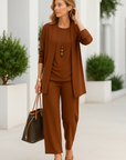 Sofie | Stijlvolle driedelige dames broekpak set
