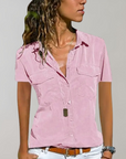 Mindy - Damesblouse met Knoopsluiting - Modern en Comfortabel
