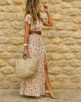 Justine™ - Luchtige Boho Maxi Jurk Met Bijpassende Riem