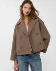 Indy - Stylish Short Double-Breasted Coat