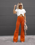 Leonara - Dames High-Waist Flared Broek – Stijlvol en Elegant