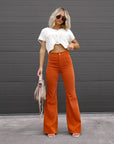 Leonara - Dames High-Waist Flared Broek – Stijlvol en Elegant