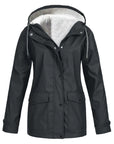 Lotte - Elegante Halflange Fleece Gevoerde Regenjas