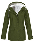 Lotte - Elegante Halflange Fleece Gevoerde Regenjas