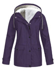 Lotte - Elegante Halflange Fleece Gevoerde Regenjas