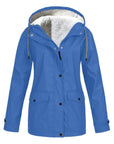 Lotte - Elegante Halflange Fleece Gevoerde Regenjas