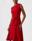 Sheila™ - Gedrapeerde Asymmetrische Midi Jurk