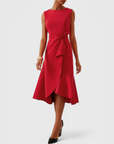 Sheila™ - Gedrapeerde Asymmetrische Midi Jurk