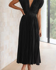 Maria™ - Elegante Geplooide Maxi Jurk