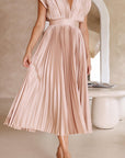 Maria™ - Elegante Geplooide Maxi Jurk