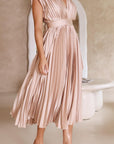 Maria™ - Elegante Geplooide Maxi Jurk