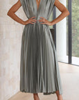 Maria™ - Elegante Geplooide Maxi Jurk