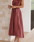 Maria™ - Elegante Geplooide Maxi Jurk