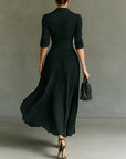 Erica™ | Elegante Jurk met Getailleerde Taille