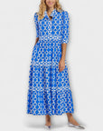 Wendy™ - Midi Jurk met Kettingpatroon