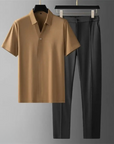 Elegante Twee-Delige Set voor Heren: Polo en Broek