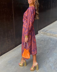 Julie™ - Dames Lange Mouw Maxi Jurk