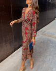 Julie™ - Dames Lange Mouw Maxi Jurk