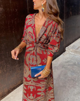 Julie™ - Dames Lange Mouw Maxi Jurk