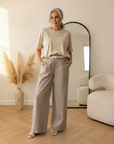 Wijde Pantalon met Riem - Comfortabel & Elegant