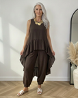 Hayley High Low Set - Elegante Tweedelige Outfit