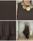 Hayley High Low Set - Elegante Tweedelige Outfit