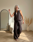 Wijdvallende Linnen Broek met Strikdetail - Lou
