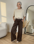 Wijde Pantalon met Riem - Comfortabel & Elegant