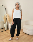 Kitty Barrel Broek - Comfortabele Katoenen Broek met Elastische Taille