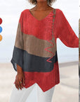 Crystal™ | Artistiek Lang Shirt met V-Hals