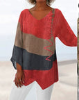 Crystal™ | Artistiek Lang Shirt met V-Hals