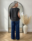 Tessa Linnen Bubble Top — back view