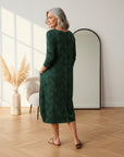 Aurora™ | Elegante Winter Jurk met Ronde Hals — back view