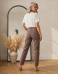 Mom Mousse Old Mom Fit Jeans - Mocca Wassing — back view