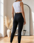 Performance Legging met Telefoonzak - Zwart — back view