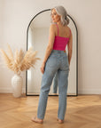 Miami Crop Top - Fuchsia — back view