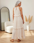 Courtney™ | Elegante Mouwloze Jurk met Ruches — back view
